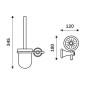 Nimco Lada - Brosse de toilette murale, avec support, laiton LA 19094KU-65