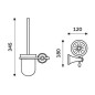 Nimco Lada - Brosse de toilette murale, avec support, cuivre LA 19094KU-80