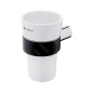 Nimco Nava - Porte-brosse à dents et porte-dentifrice, noir mat/chrome NA 28058KU