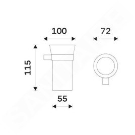 Nimco Nava - Porte-brosse à dents et porte-dentifrice, noir mat/chrome NA 28058KU