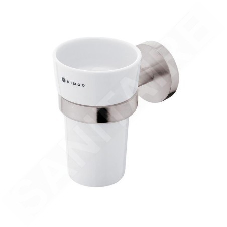 Nimco Unix - Porte-brosse et porte-dentifrice, acier inoxydable brossé UNM 13058KU-10