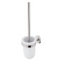 Nimco Unix - Brosse de toilette murale, avec support, acier inoxydable brossé UNM 13094KU-10