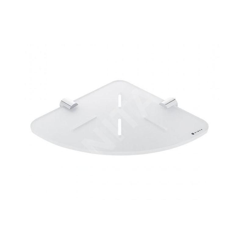 Nimco Bormo - Tablette d'angle, chrome/blanc mat BR X208-26