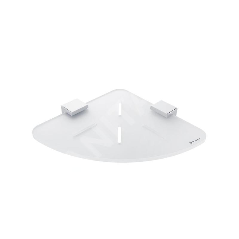 Nimco Kibo - Tablette d'angle, chrome/blanc mat KI X208-26