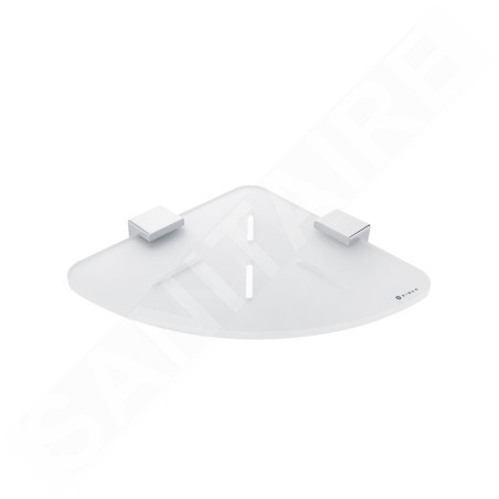 Nimco Kibo - Tablette d'angle, chrome/blanc mat KI X208-26