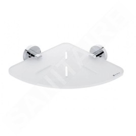 Nimco Unix - Tablette d'angle, chrome/blanc mat UN X208-26