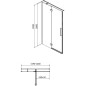 Cersanit Crea - Porte de douche 120x202 cm, gauche, chrome/verre clair S159-003