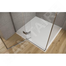 Cersanit Crea - Porte de douche 120x202 cm, gauche, chrome/verre clair S159-003