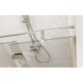 Cersanit Crea - Porte de douche 120x202 cm, gauche, chrome/verre clair S159-003