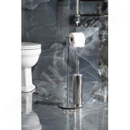 Sapho Accessoires de salle de bains Gedy - Porte papier-toilette et brosse WC, chrome 143213