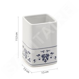 Sapho Gedy Cixi - Porte-brosse à dents et dentifrice à poser, blanc CX9889