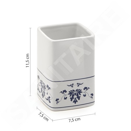 Sapho Gedy Cixi - Porte-brosse à dents et dentifrice à poser, blanc CX9889