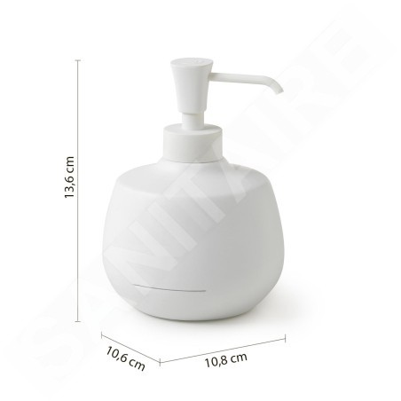Sapho Gedy Kira - Distributeur de savon à poser, blanc mat KI8002