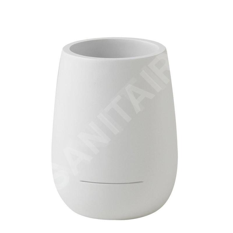 Sapho Gedy Kira - Porte-brosse à dents et dentifrice, blanc mat KI9802