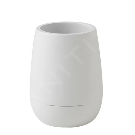 Sapho Gedy Kira - Porte-brosse à dents et dentifrice, blanc mat KI9802