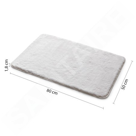 Sapho Accessoires de salle de bains Gedy - Tapis de salle de bains 50 x 80 cm, avec antidérapant, blanc 96FY508002