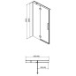 Cersanit Crea - Porte de douche 90x202 cm, gauche, chrome/verre clair S159-005