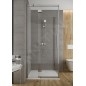Cersanit Crea - Porte de douche 90x202 cm, gauche, chrome/verre clair S159-005