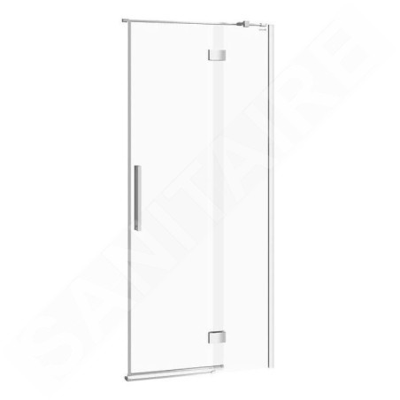 Cersanit Crea - Porte de douche 90x202 cm, droite, chrome/verre clair S159-006