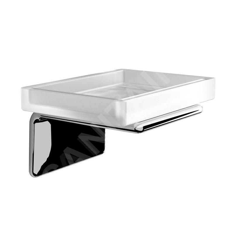 Sapho Gedy Il Giglio - Porte-savon avec support, verre dépoli/chrome A91113