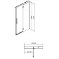 Cersanit Crea - Porte de douche 90x202 cm, droite, chrome/verre clair S159-006