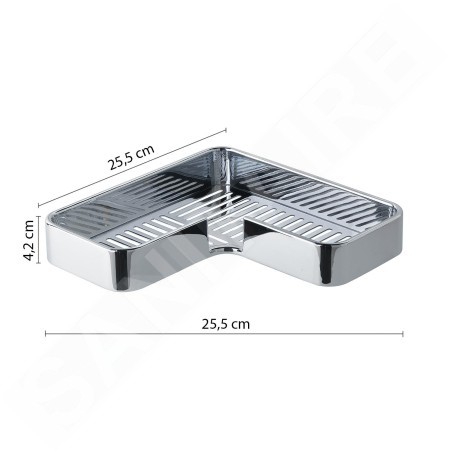Sapho Gedy Il Giglio - Tablette de douche, longueur 26 cm, chromée A98313
