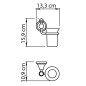 Sapho Gedi Nevis - Porte-brosse à dents et porte-dentifrice, céramique/chrome NV1013