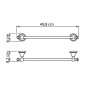 Sapho Gedi Nevis - Porte-serviettes, longueur 50 cm, chrome NV214513