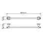 Sapho Gedi Nevis - Porte-serviettes, longueur 65 cm, chrome NV216013