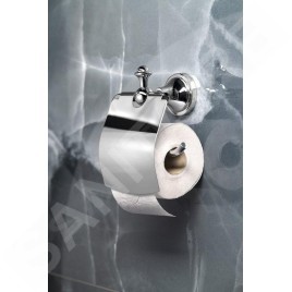 Sapho Gedi Nevis - Porte-papier de toilette avec couvercle, chrome NV2513