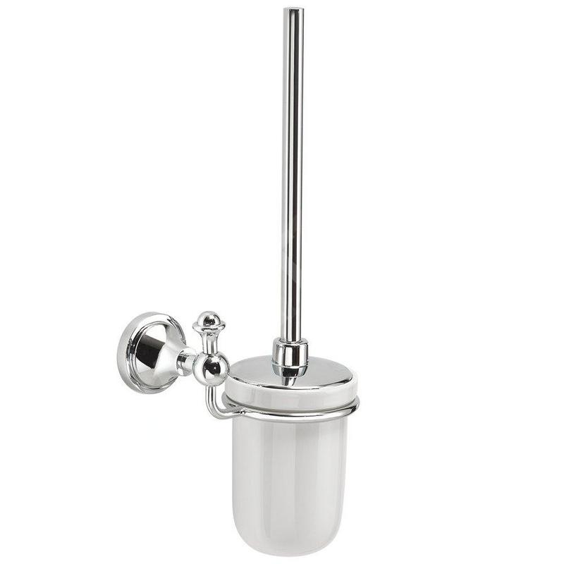 Sapho Gedi Nevis - Brosse WC avec support mural, céramique / chrome NV330313