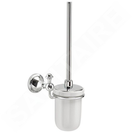 Sapho Gedi Nevis - Brosse WC avec support mural, céramique / chrome NV330313