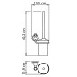 Sapho Gedi Nevis - Brosse WC avec support mural, céramique / chrome NV330313