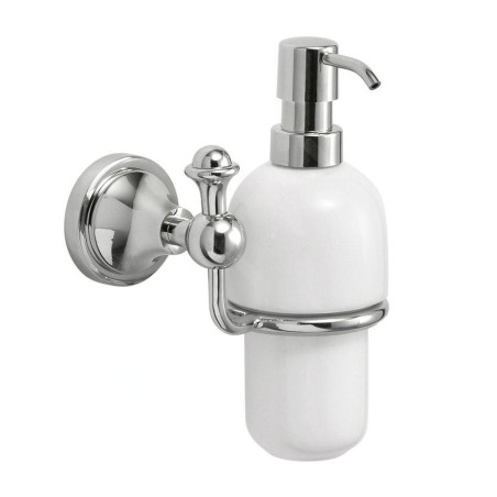 Sapho Gedi Nevis - Distributeur de savon avec support, céramique/chrome NV8013