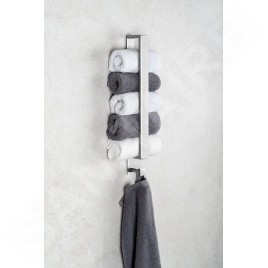 Sapho Ridder - Porte-serviettes, longueur 40 cm, avec crochet, inox 11122100