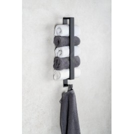 Sapho Ridder - Porte-serviettes, longueur 40 cm, avec crochet, noir mat 11122110