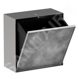 Hansgrohe XtraStoris Rock - Poubelle à encastrer 6 l, acier brossé 56090800