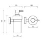 Nimco Unix - Distributeur de savon avec support, verre dépoli/noir mat UNC 13031W-T-90
