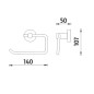 Nimco Unix - Porte-papier toilette, noir mat UNC 13055-90