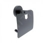 Nimco Unix - Porte-rouleau toilette avec couvercle, noir mat UNC 13055B-90