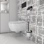 Nimco Unix - Porte-rouleau toilette avec couvercle, noir mat UNC 13055B-90