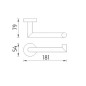 Nimco Unix - Porte-papier toilette, noir mat UNC 13055M-90