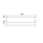 Nimco Unix - Porte-serviettes, longueur 66 cm, noir mat UNC 13061D-90