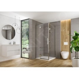 Cersanit Crea - Paroi de douche 76 cm, chrome/verre clair S159-009