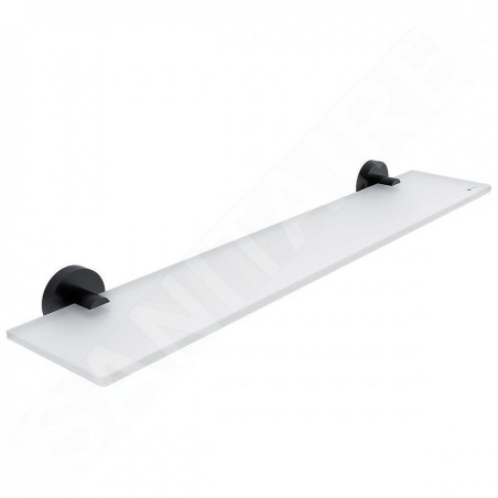 Nimco Unix - Étagère, longueur 60 cm, verre dépoli/noir mat UNC 13091B-60-90