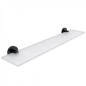 Nimco Unix - Étagère, longueur 60 cm, verre dépoli/noir mat UNC 13091B-60-90