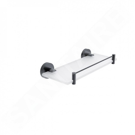 Nimco Unix - Étagère, 30 cm, verre dépoli/noir mat UNC 13091BX-30-90