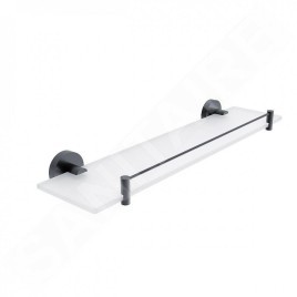 Nimco Unix - Étagère, 50 cm, verre dépoli/noir mat UNC 13091BX-50-90