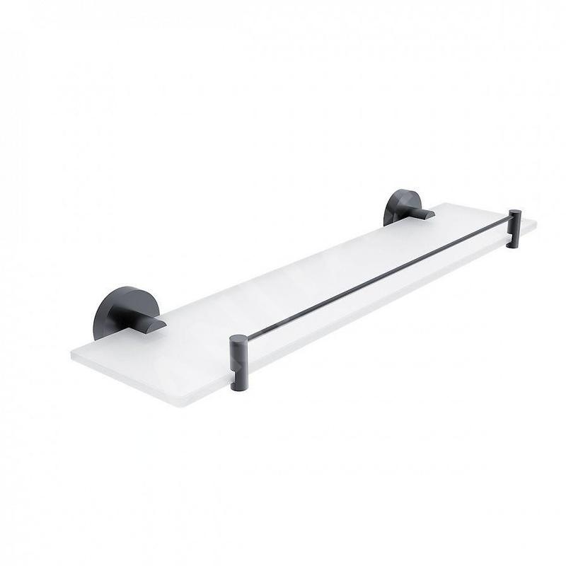 Nimco Unix - Étagère, 50 cm, verre dépoli/noir mat UNC 13091BX-50-90