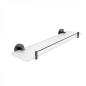 Nimco Unix - Étagère, 50 cm, verre dépoli/noir mat UNC 13091BX-50-90
